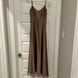 Elegant Brown Maxi Dress